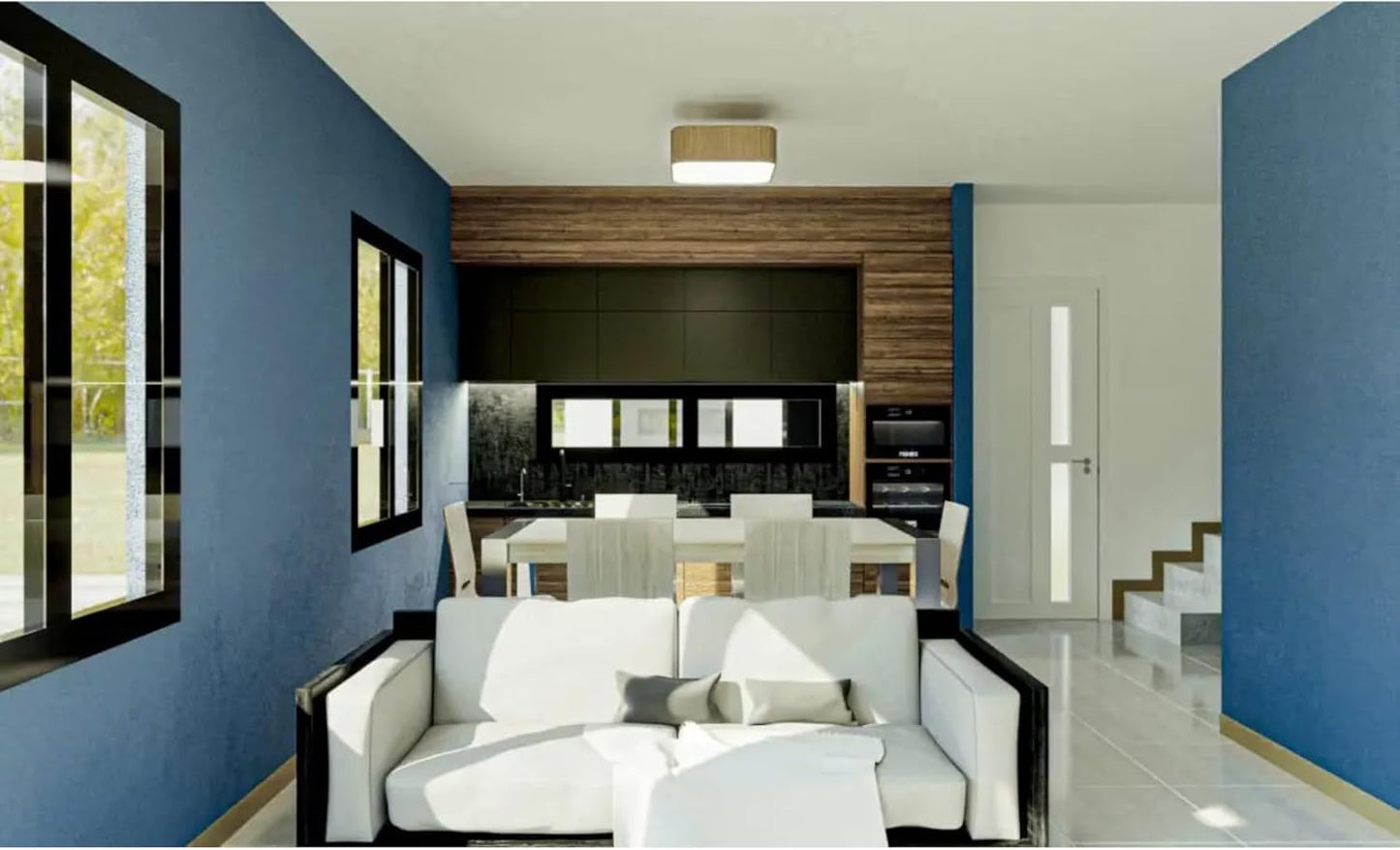 Tiny Home 2 Story 20x20ft Foldable Prefab House 1 Kitchen, 2 Bathroom, 3 Rooms, 2 Living - Tiny Homes Outlet