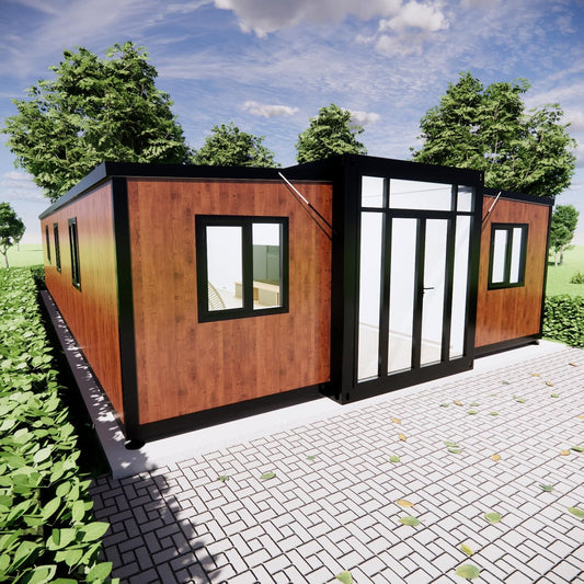 Tiny Home 20x40ft Foldable Prefab House 1 Kitchen, 1 Bathroom, 3 Rooms, 1 Living - Tiny Homes Outlet