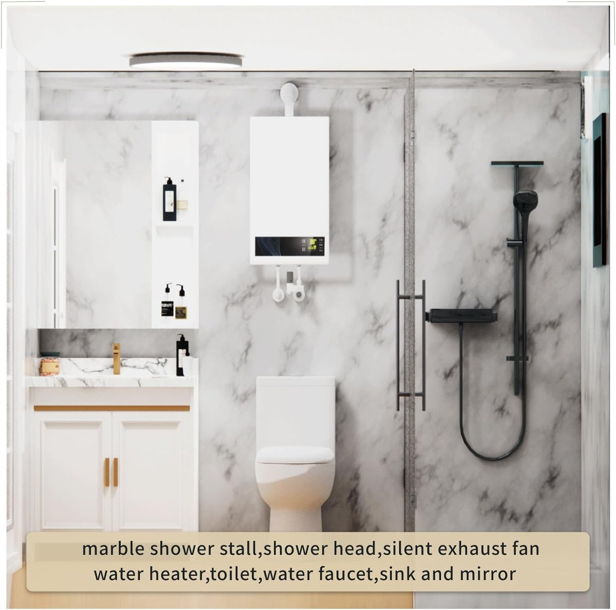 Tiny Home 20x40ft Foldable Prefab House 1 Kitchen, 1 Bathroom, 3 Rooms, 1 Living