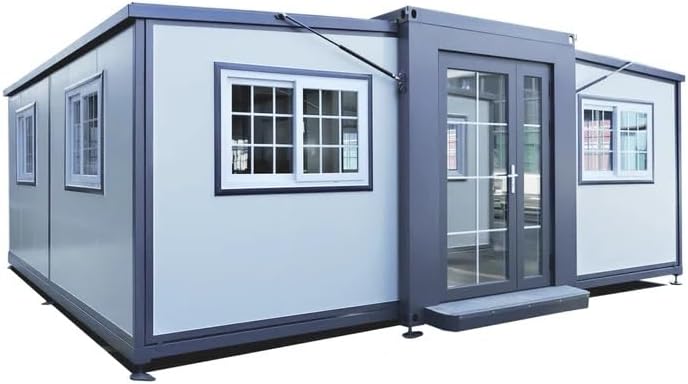 Tiny Home 13x20ft Foldable Prefab House 1 Kitchen, 1 Bathroom, 2 Rooms, 1 Living - Tiny Homes Outlet