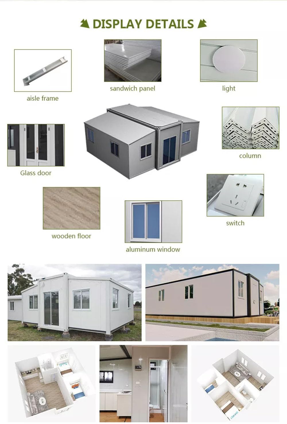 Tiny Home 20x20ft Foldable Prefab House 1 Kitchen, 1 Bathroom, 2 Rooms, 1 Living - Tiny Homes Outlet