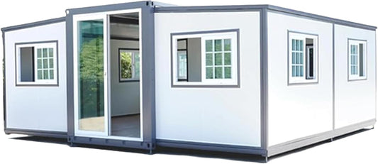 Tiny Home 20x20ft Foldable Prefab House 1 Kitchen, 1 Bathroom, 2 Rooms, 1 Living A2 - Tiny Homes Outlet