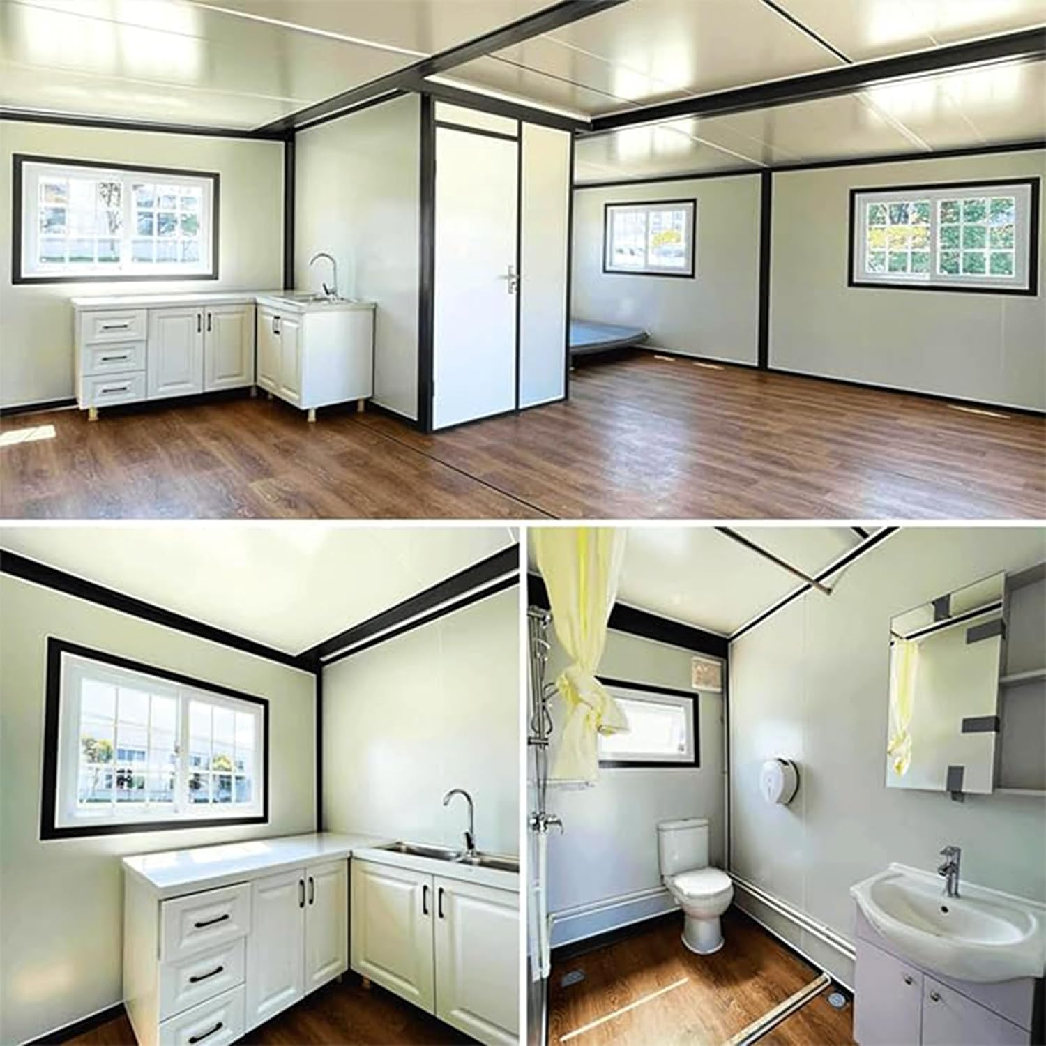 Tiny Home 20x20ft Foldable Prefab House 1 Kitchen, 1 Bathroom, 2 Rooms, 1 Living A2 - Tiny Homes Outlet