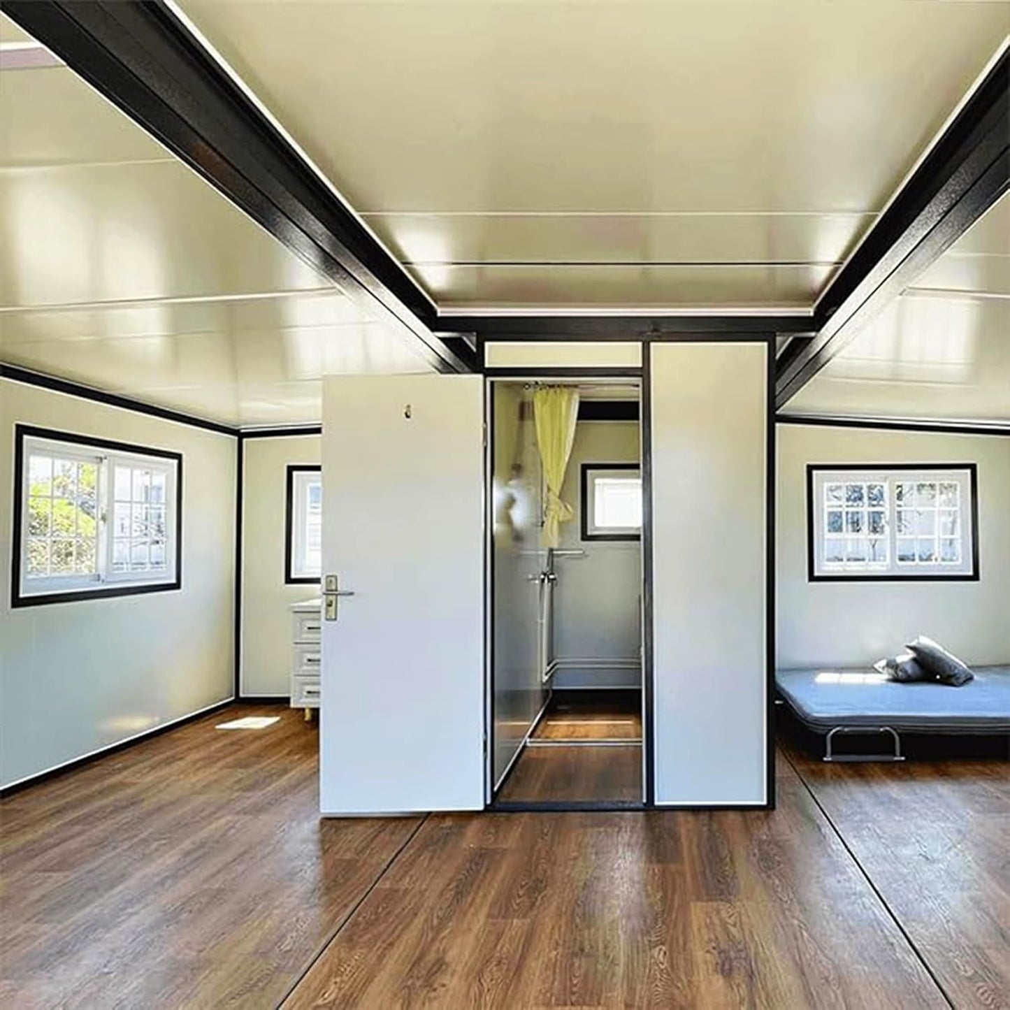 Tiny Home 20x20ft Foldable Prefab House 1 Kitchen, 1 Bathroom, 2 Rooms, 1 Living A2 - Tiny Homes Outlet