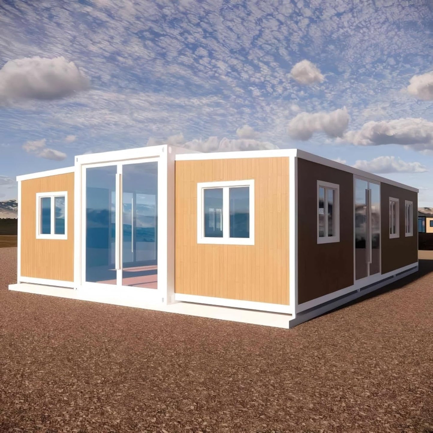 Tiny Home 20x30ft Foldable Prefab House 1 Kitchen, 1 Bathroom, 3 Rooms, 1 Living 800 square feet - Tiny Homes Outlet