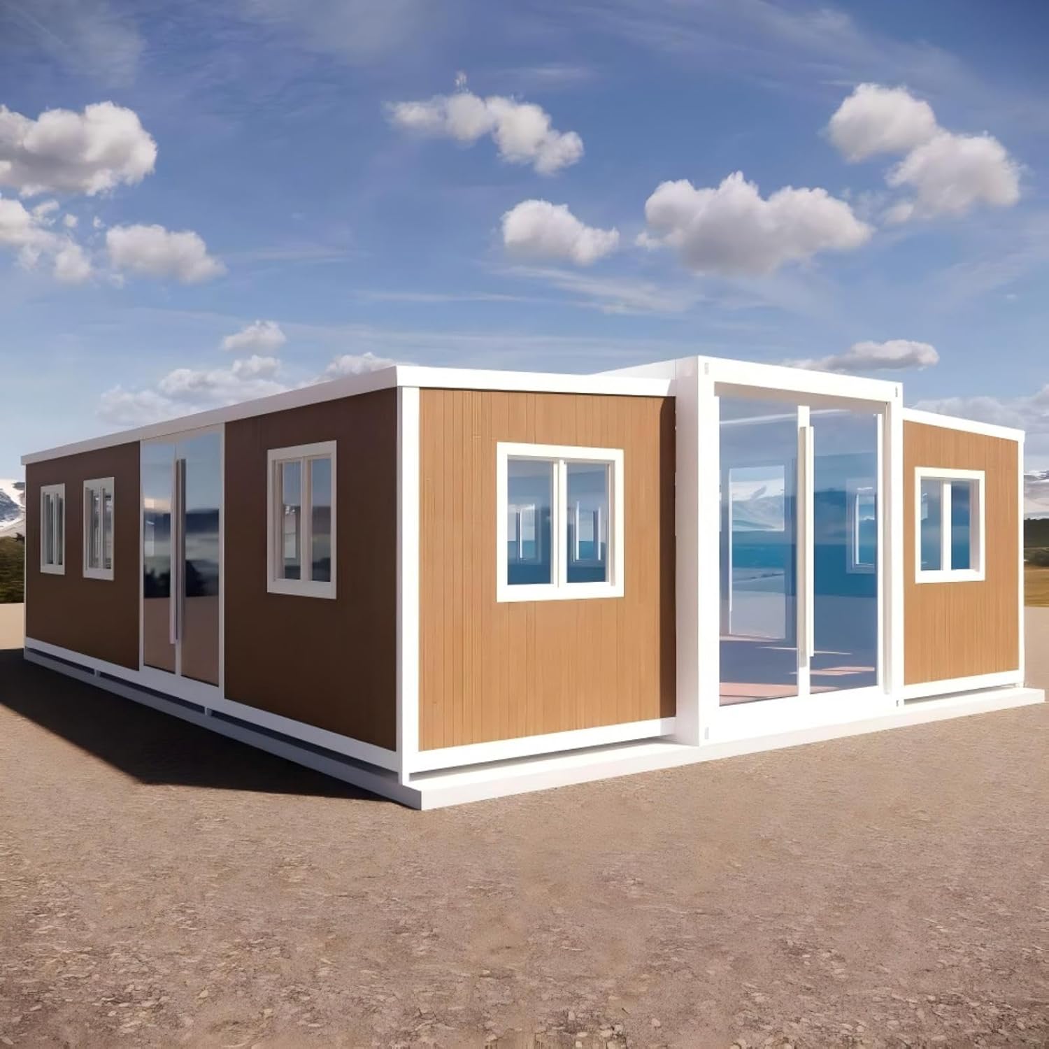 Tiny Home 20x30ft Foldable Prefab House 1 Kitchen, 1 Bathroom, 3 Rooms, 1 Living 800 square feet - Tiny Homes Outlet