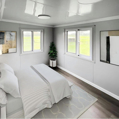 Tiny Home 20x30ft Foldable Prefab House 1 Kitchen, 1 Bathroom, 3 Rooms, 1 Living 800 square feet - Tiny Homes Outlet