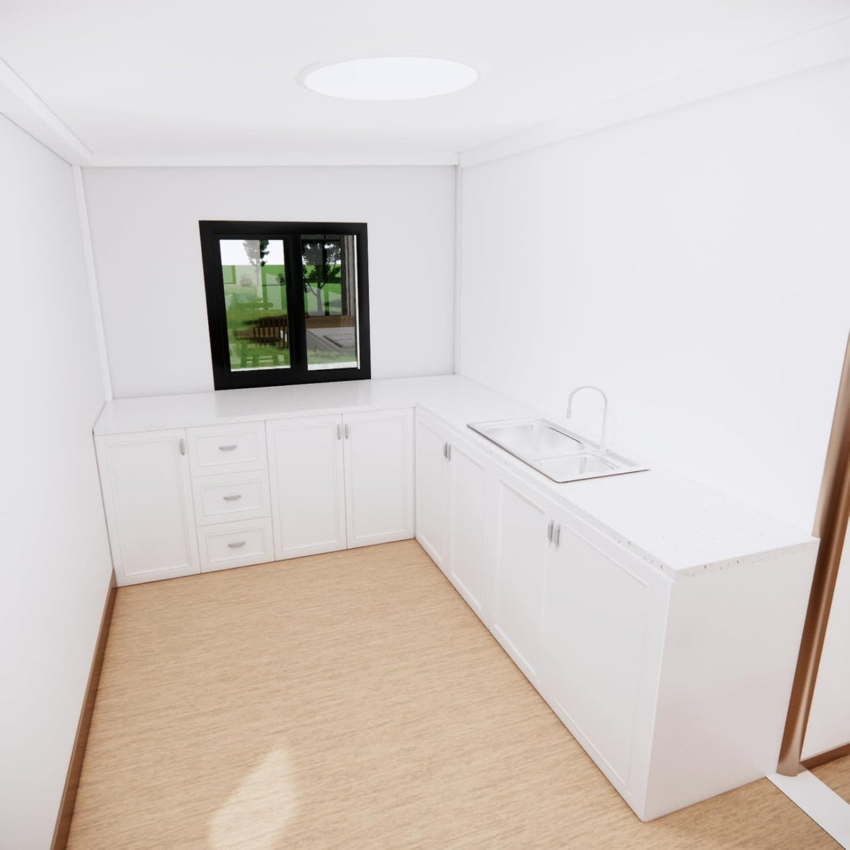 Tiny Home 20x40ft Foldable Prefab House 1 Kitchen, 1 Bathroom, 3 Rooms, 1 Living - Tiny Homes Outlet