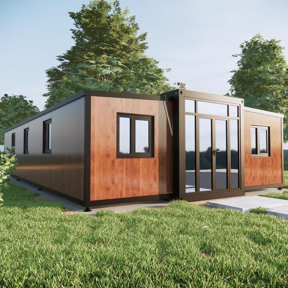 Tiny Home 20x40ft Foldable Prefab House 1 Kitchen, 1 Bathroom, 3 Rooms, 1 Living - Tiny Homes Outlet